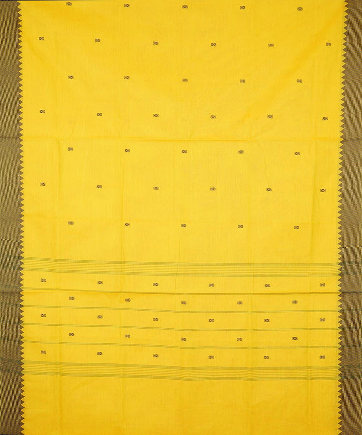 Yellow striped pallu cotton venkatagiri handloom saree