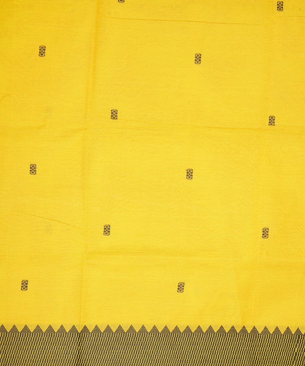 Yellow striped pallu cotton venkatagiri handloom saree