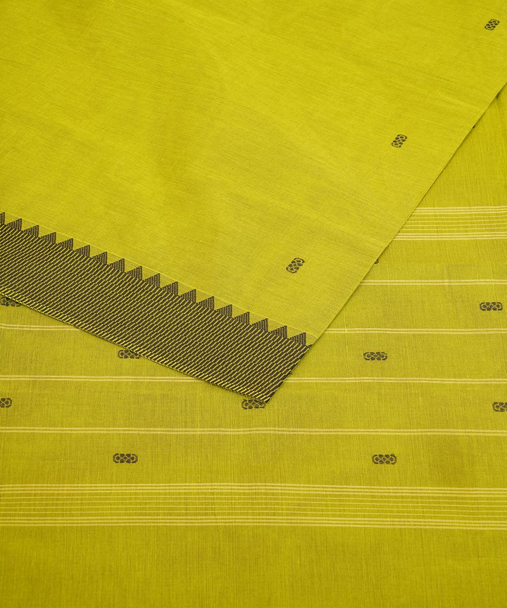 Lime green cotton venkatagiri handloom saree