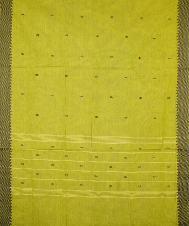 Lime green cotton venkatagiri handloom saree