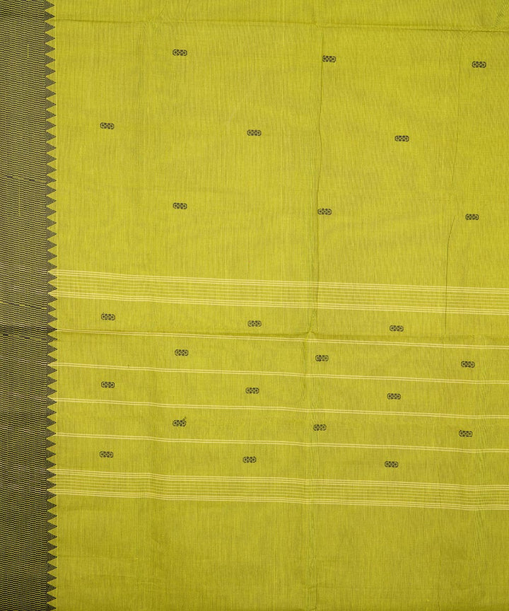 Lime green cotton venkatagiri handloom saree