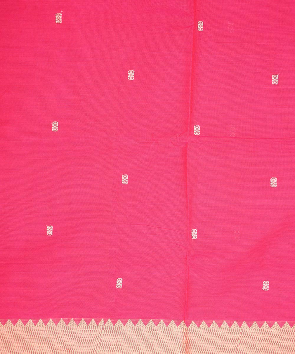 French pink cotton venkatagiri handwoven saree