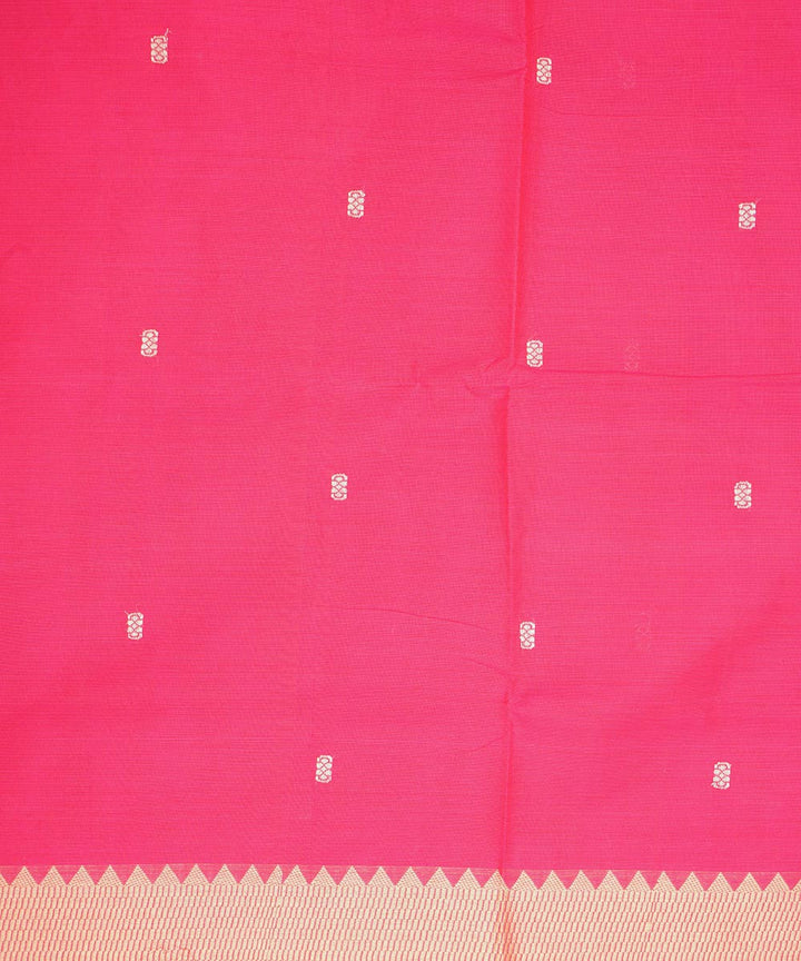 French pink cotton venkatagiri handwoven saree