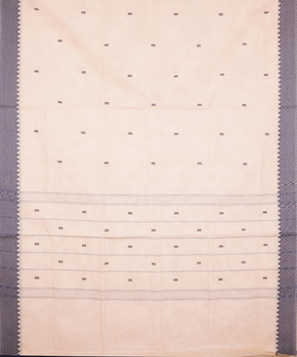 Cream cream cotton venkatagiri handloom saree