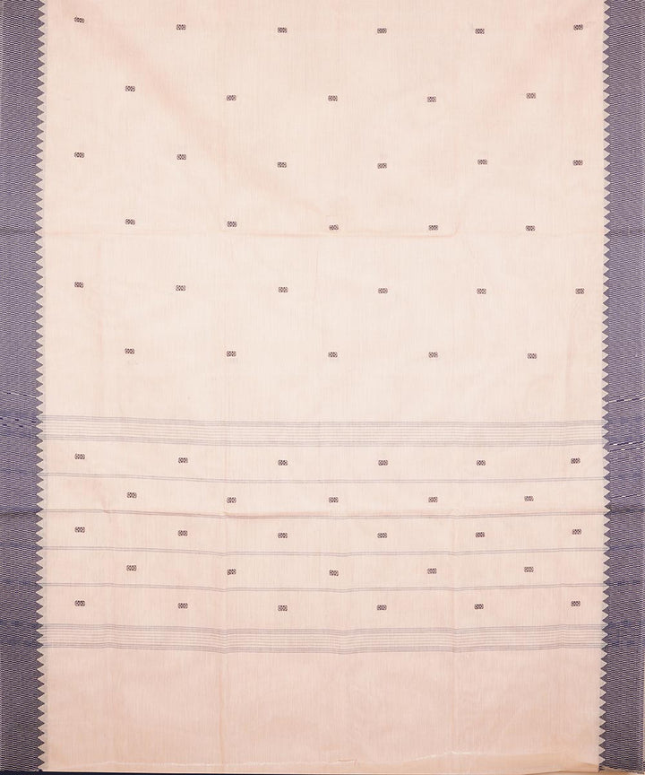 Cream cream cotton venkatagiri handloom saree