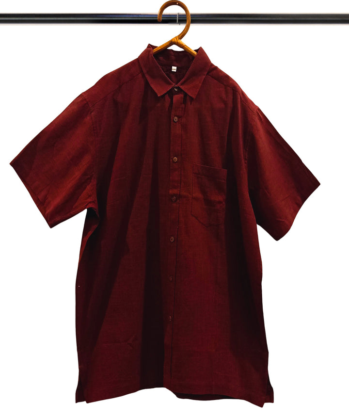 Maroon half sleeve shirt