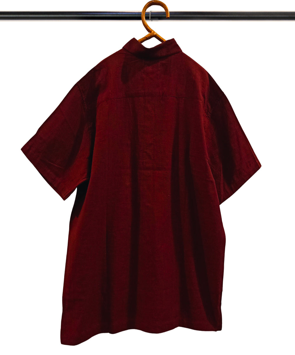 Maroon half sleeve shirt