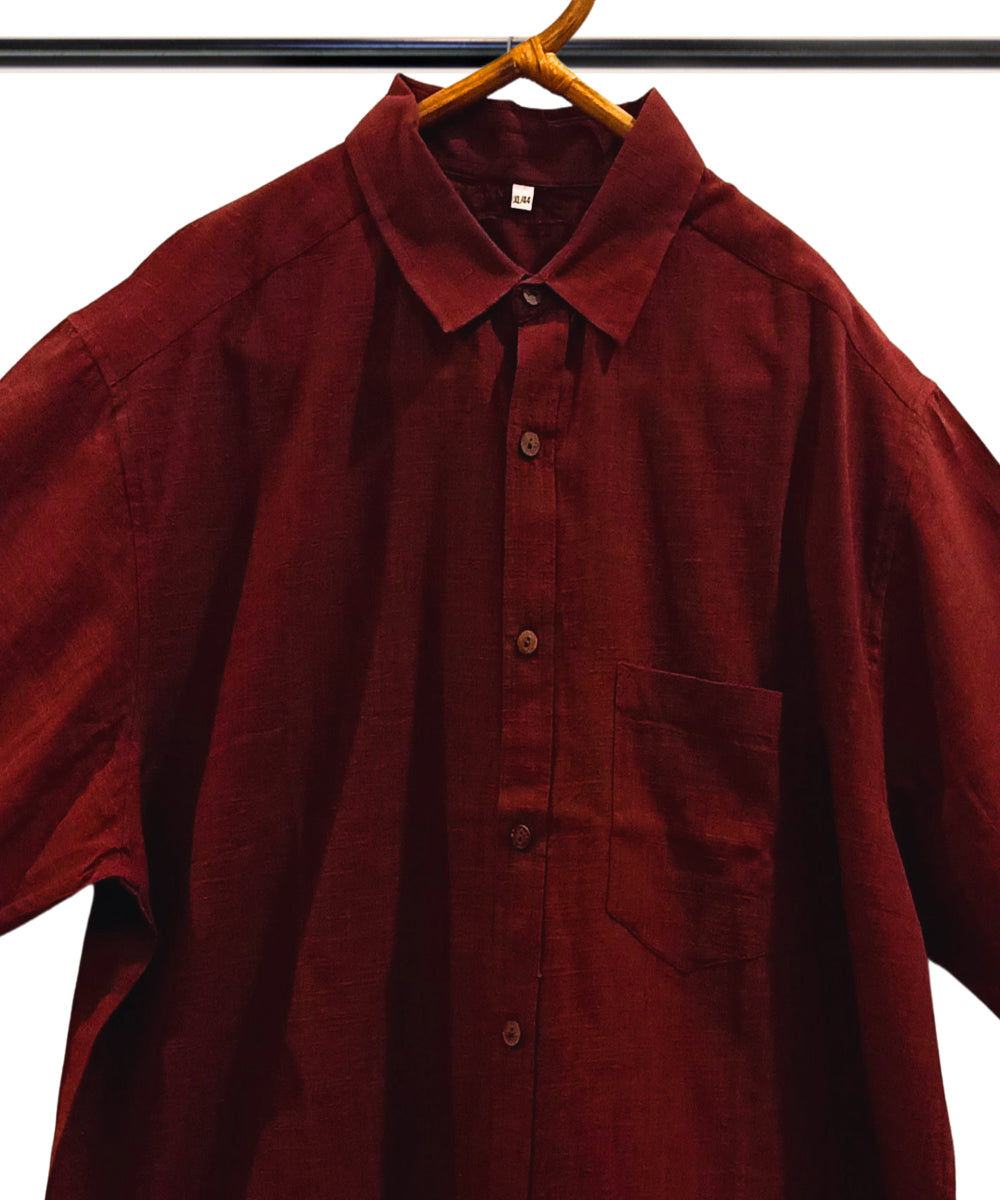 Maroon half sleeve shirt