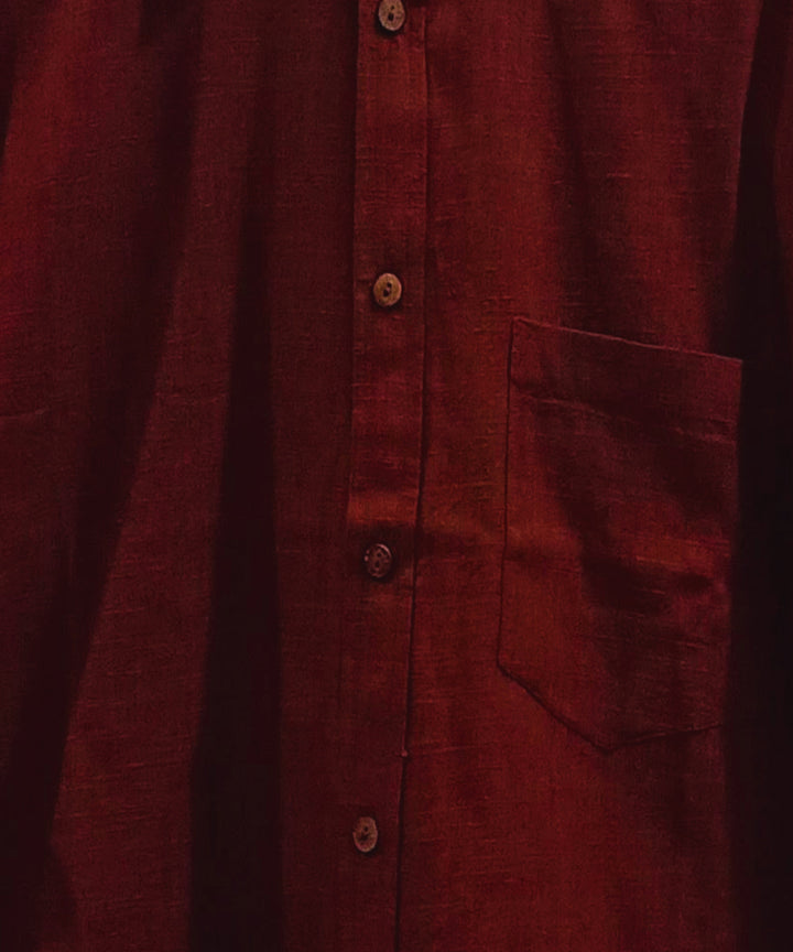 Maroon half sleeve shirt