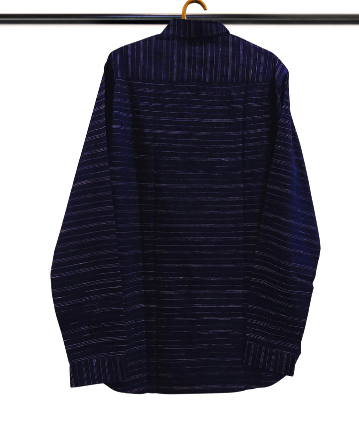 Navy blue white full sleeve shirt