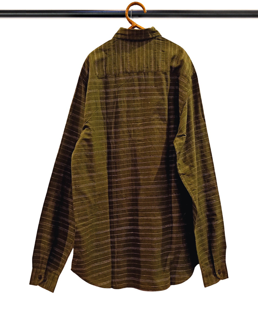 Olive green white full sleeve shirt