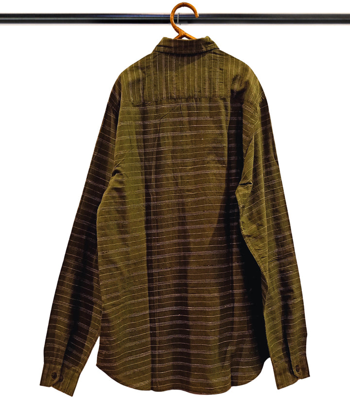 Olive green white full sleeve shirt