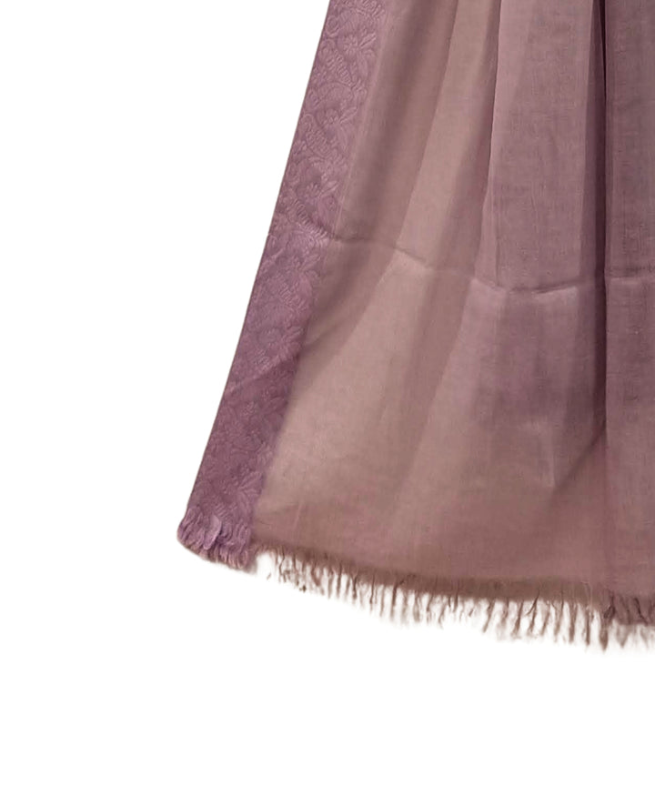 Purple handwoven cotton bengal dupatta