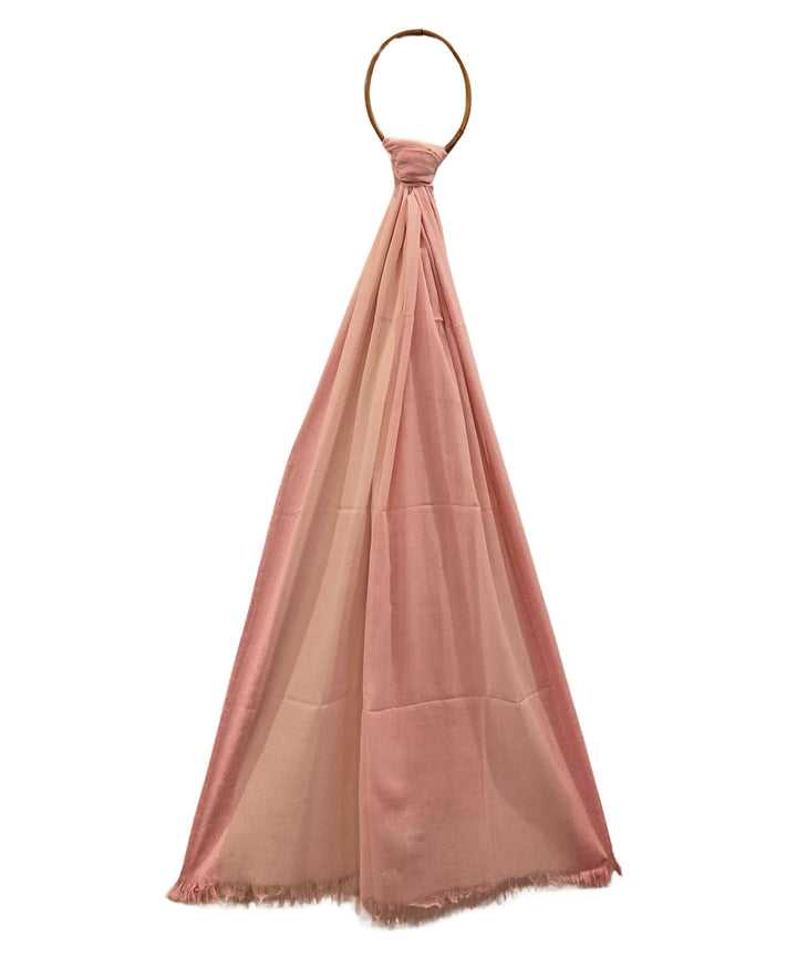 Pink handwoven cotton west bangal dupatta