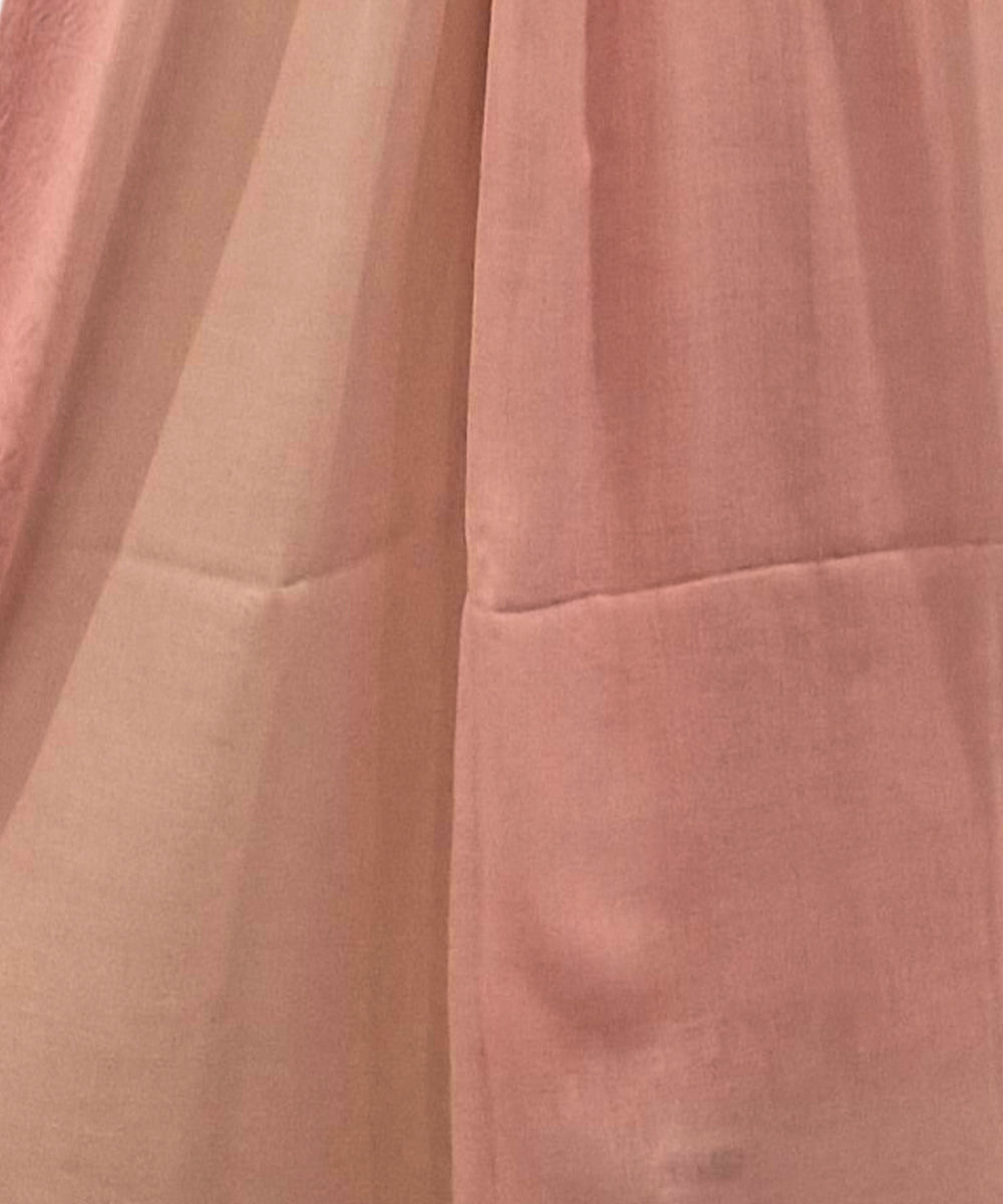 Pink handwoven cotton west bangal dupatta