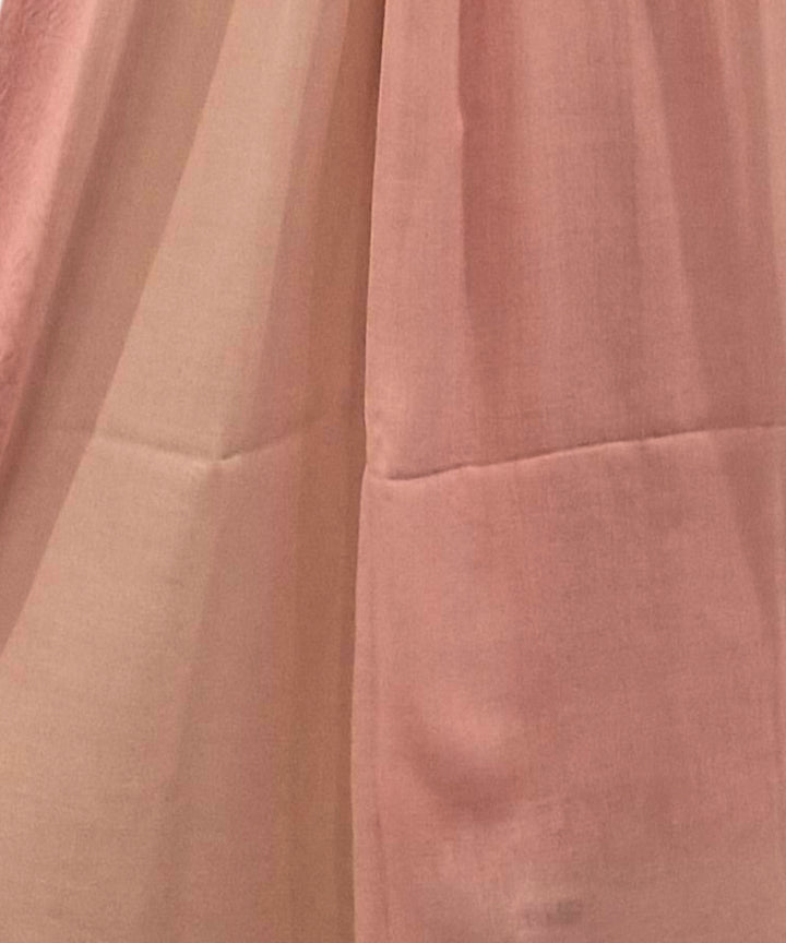 Pink handwoven cotton west bangal dupatta