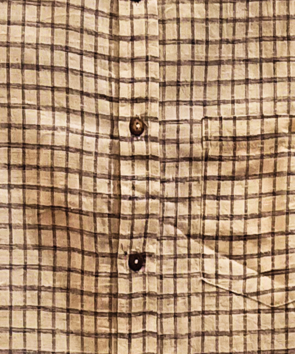 White black half sleeve checks shirt