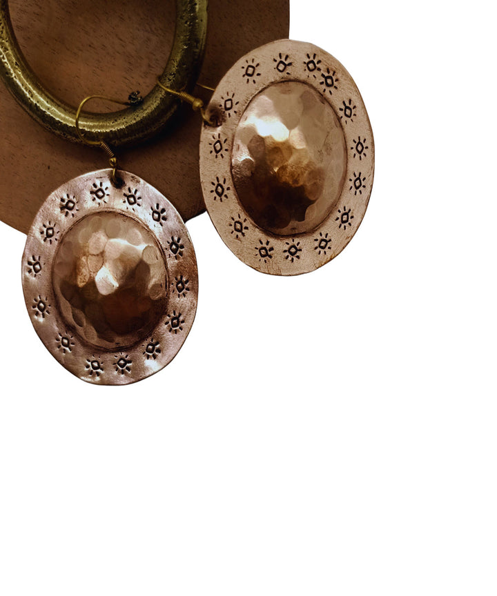 Rust handcrafted copper earring
