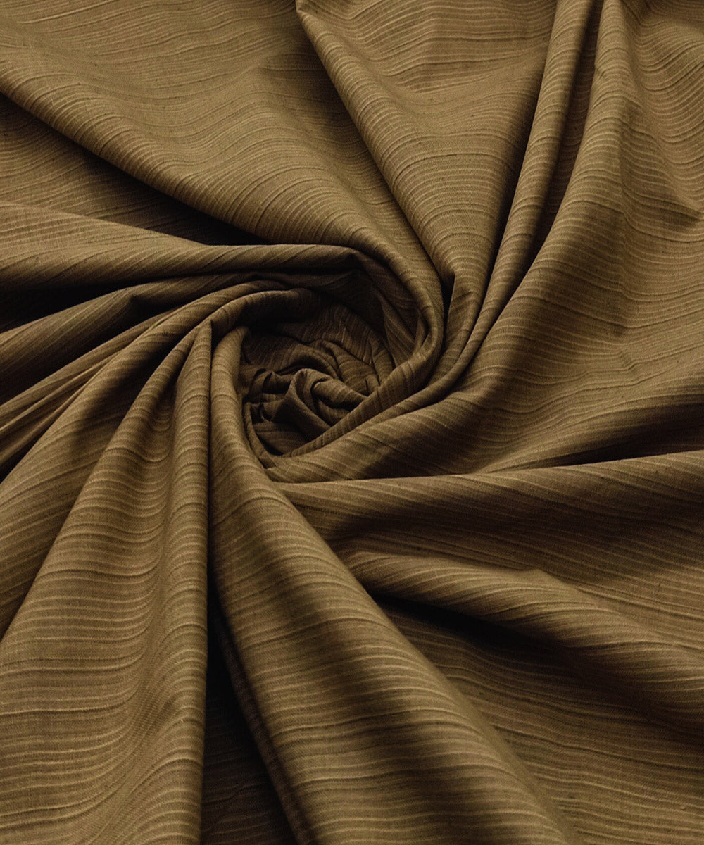 Brown handwoven cotton natural dye fabric