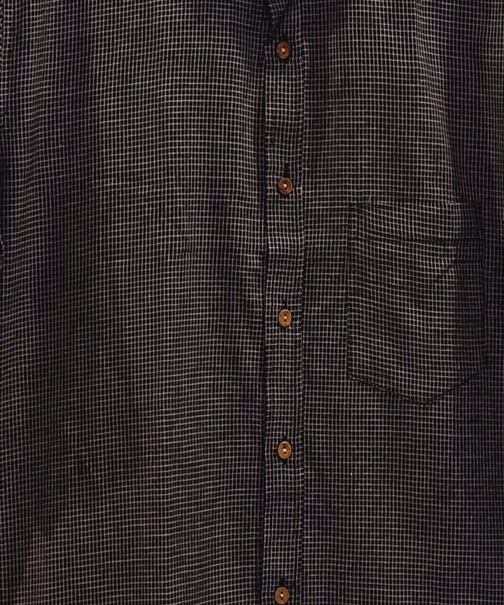 Half sleeve black white checks shirt