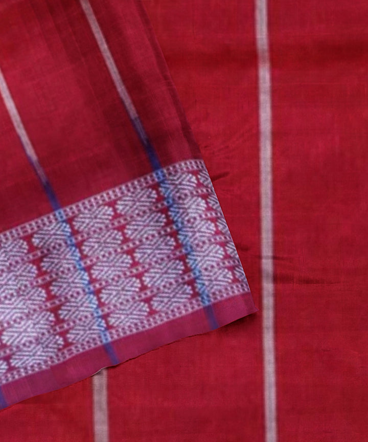 Yellow Red Handloom Bomkai Silk Saree