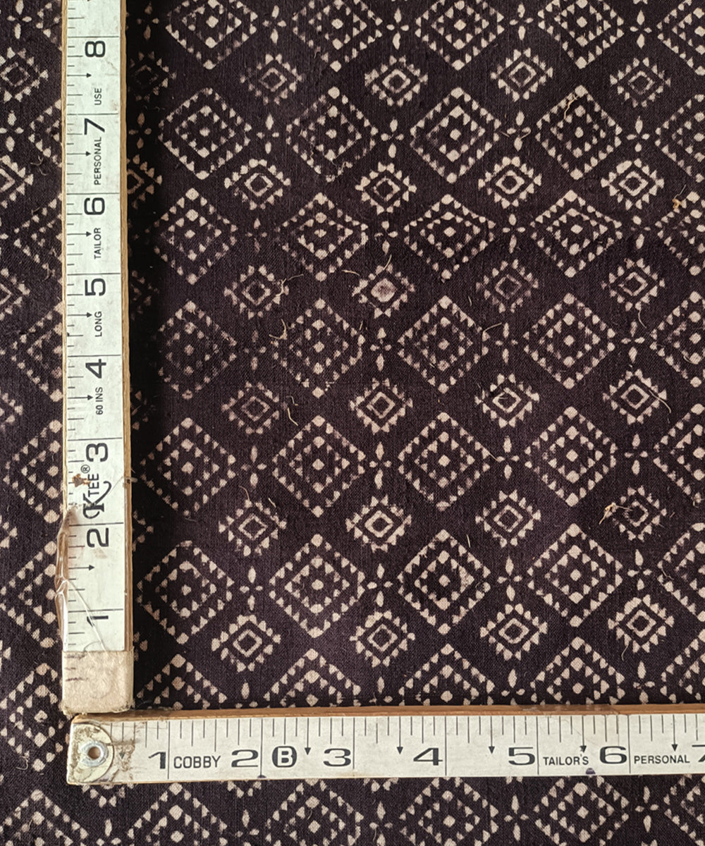 2.5m coffee handspun handwoven cotton ajrakh kurta material