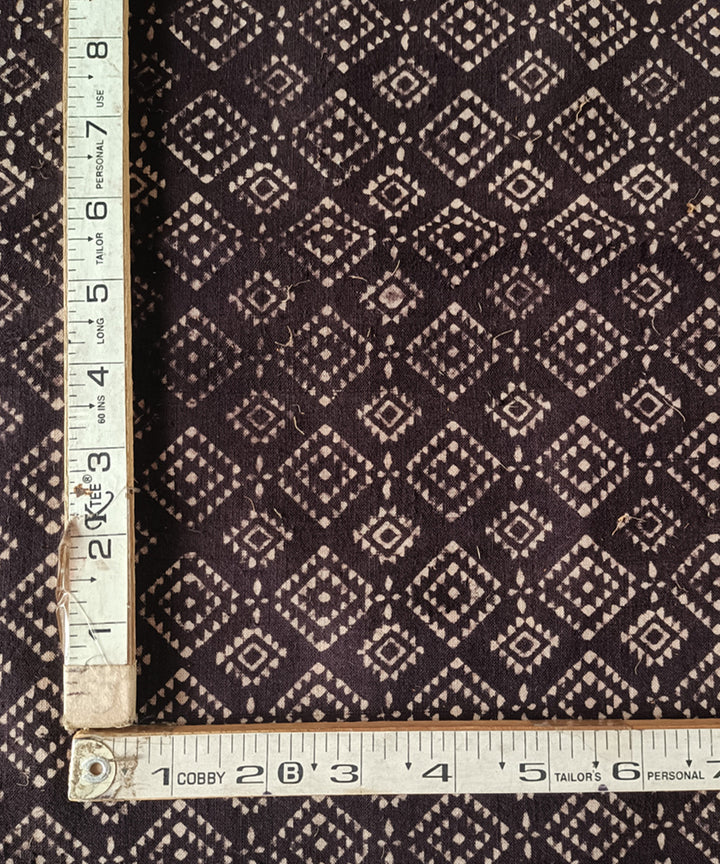 2.5m coffee handspun handwoven cotton ajrakh kurta material