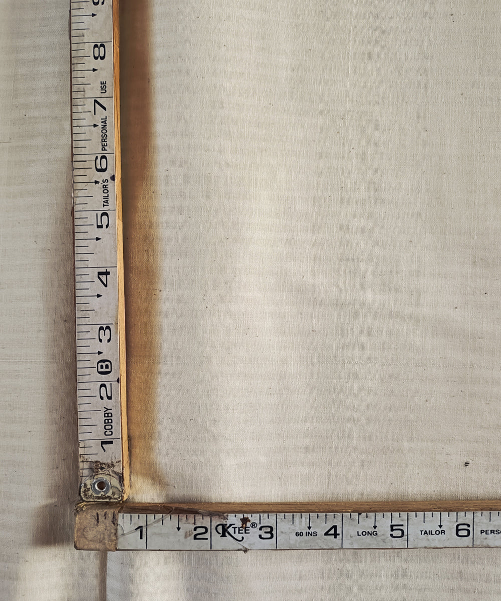 2.5m white yellow stripes handspun handloom cotton kurta material