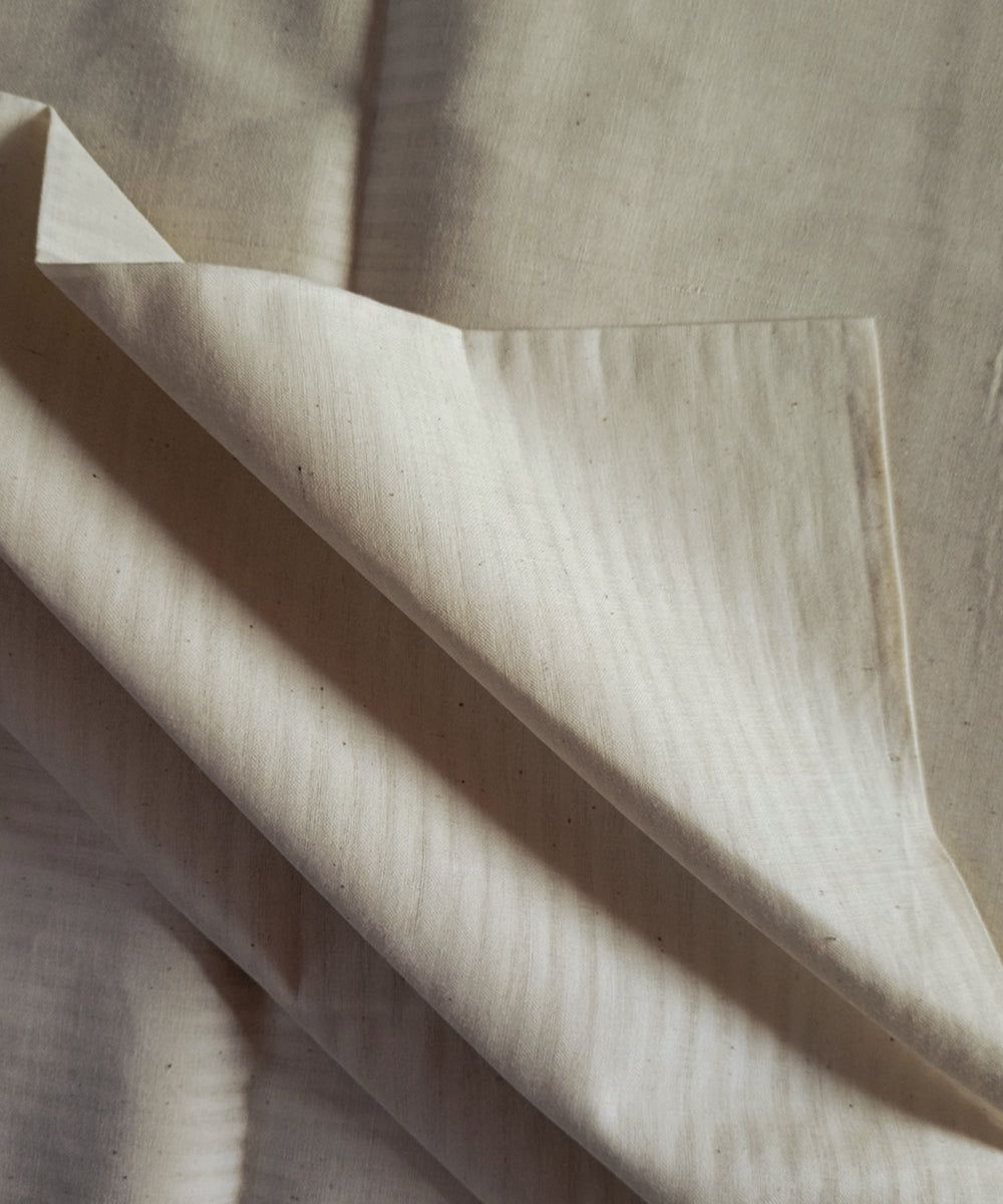 2.5m white yellow stripes handspun handloom cotton kurta material