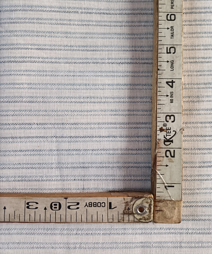 2.5m white blue stripes handspun handloom cotton kurta material