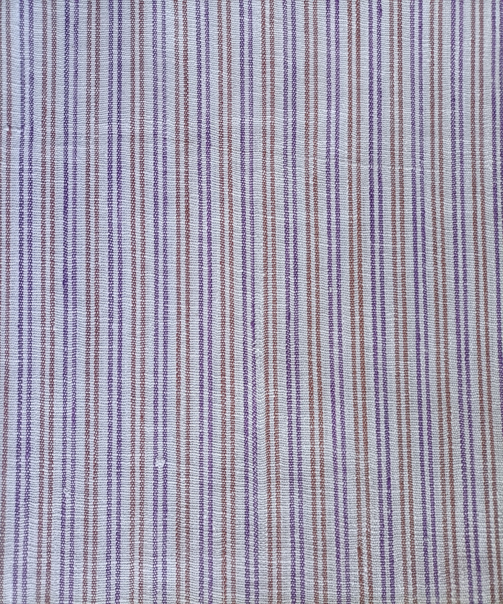 2.5m white purple light coffee handspun handloom cotton kurta material