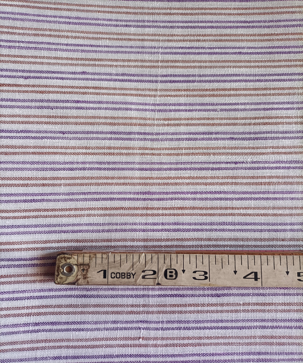 2.5m white purple light coffee handspun handloom cotton kurta material