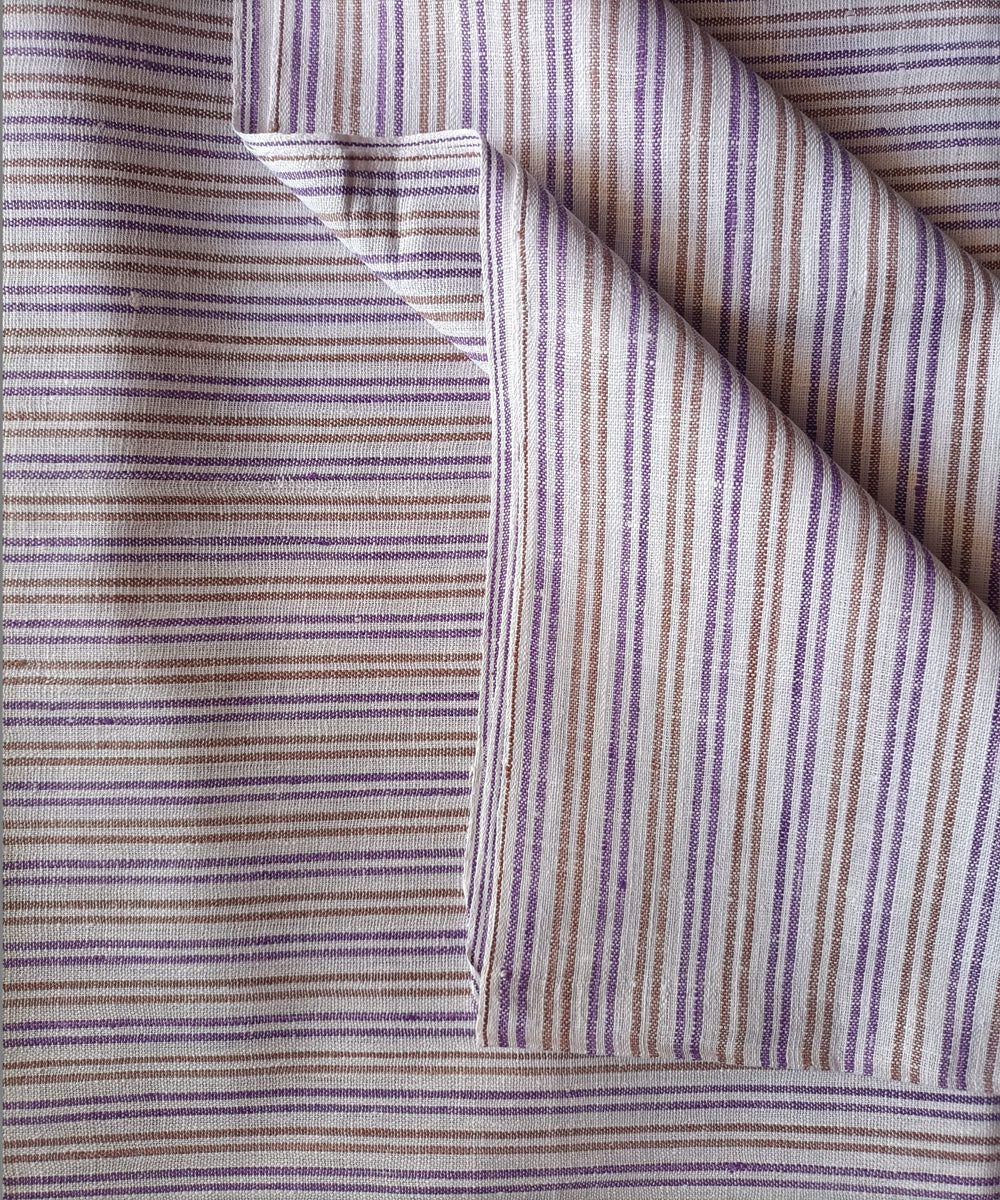 2.5m white purple light coffee handspun handloom cotton kurta material