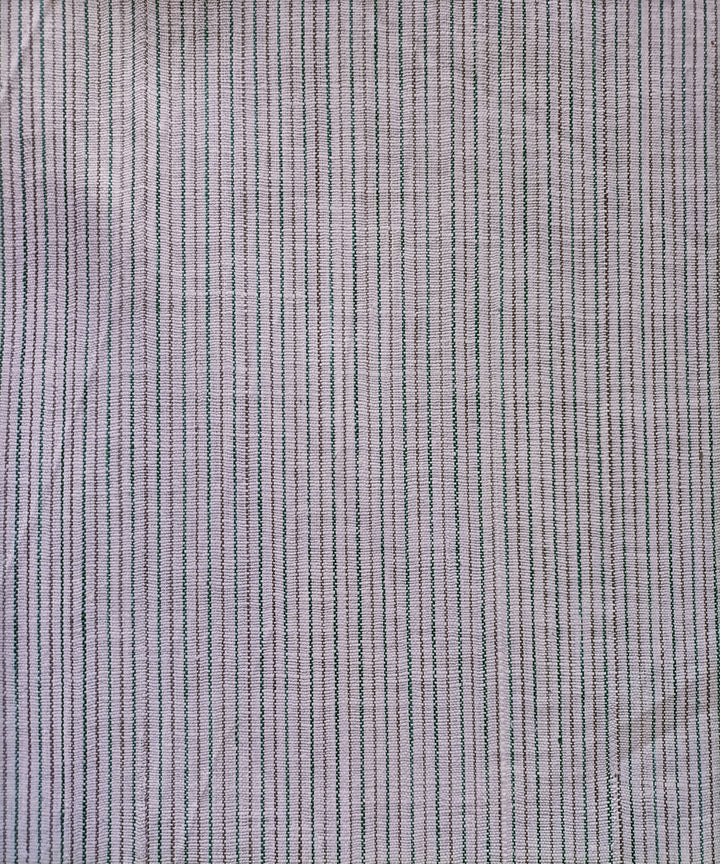 2.5m white grey green handspun handloom stripe cotton kurta material