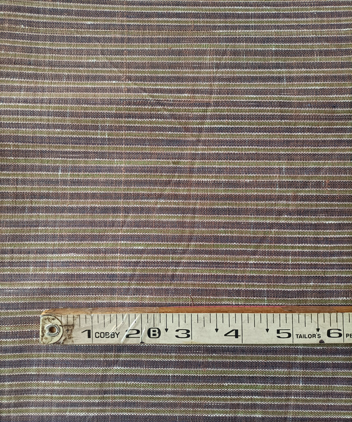 2.5m grey white mint handspun handloom stripe cotton kurta material