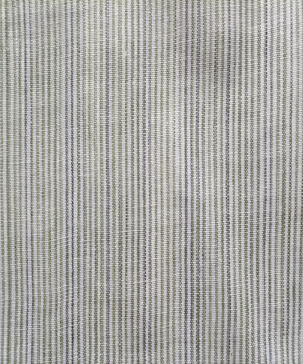 2.5m green white blue handspun handloom stripe cotton kurta material