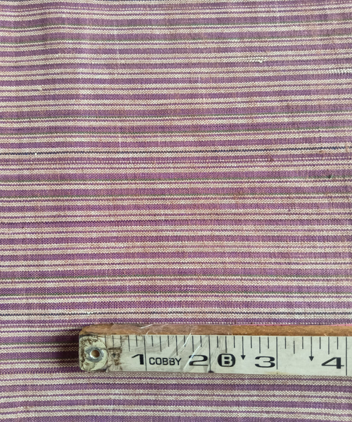 2.5m purple white handspun handloom stripe cotton kurta material