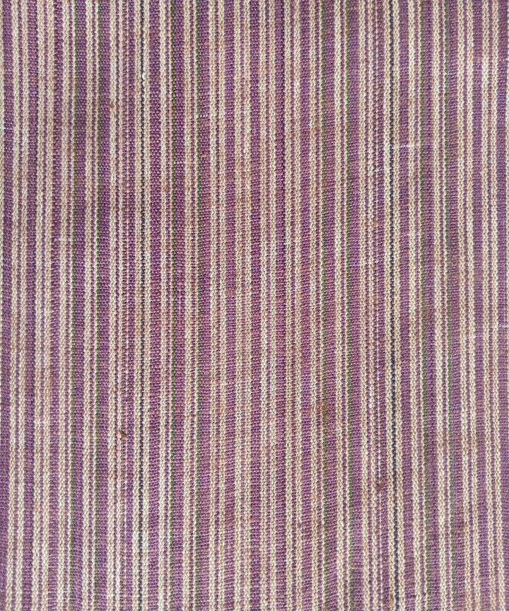 2.5m purple white handspun handloom stripe cotton kurta material