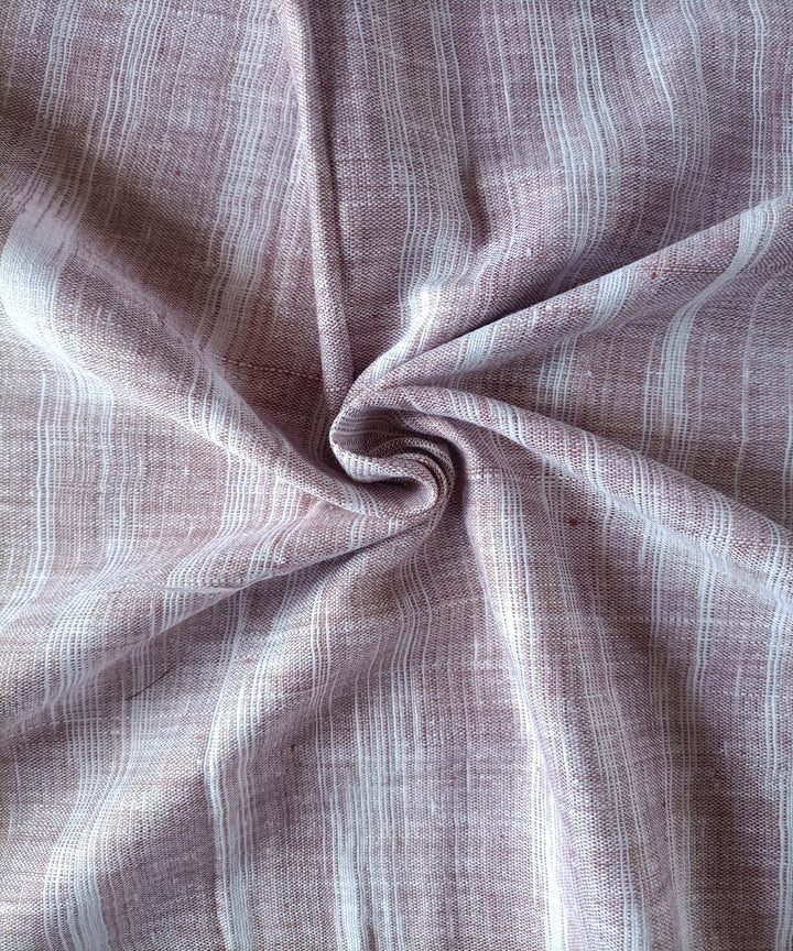 2.5m light coffee white handspun yarn dyed cotton kurta material