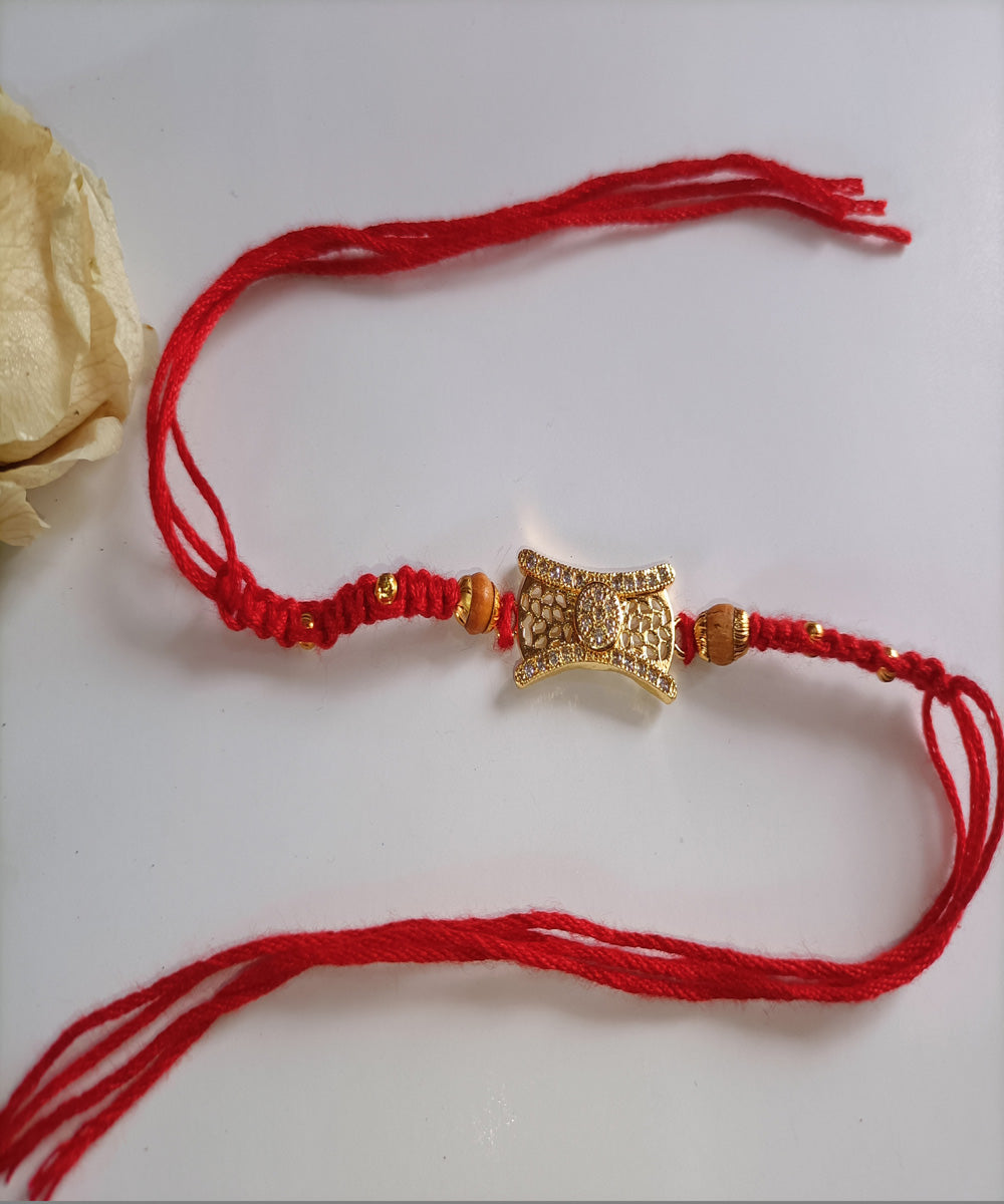 Woolen handmade metal unique porsonalized rakhi