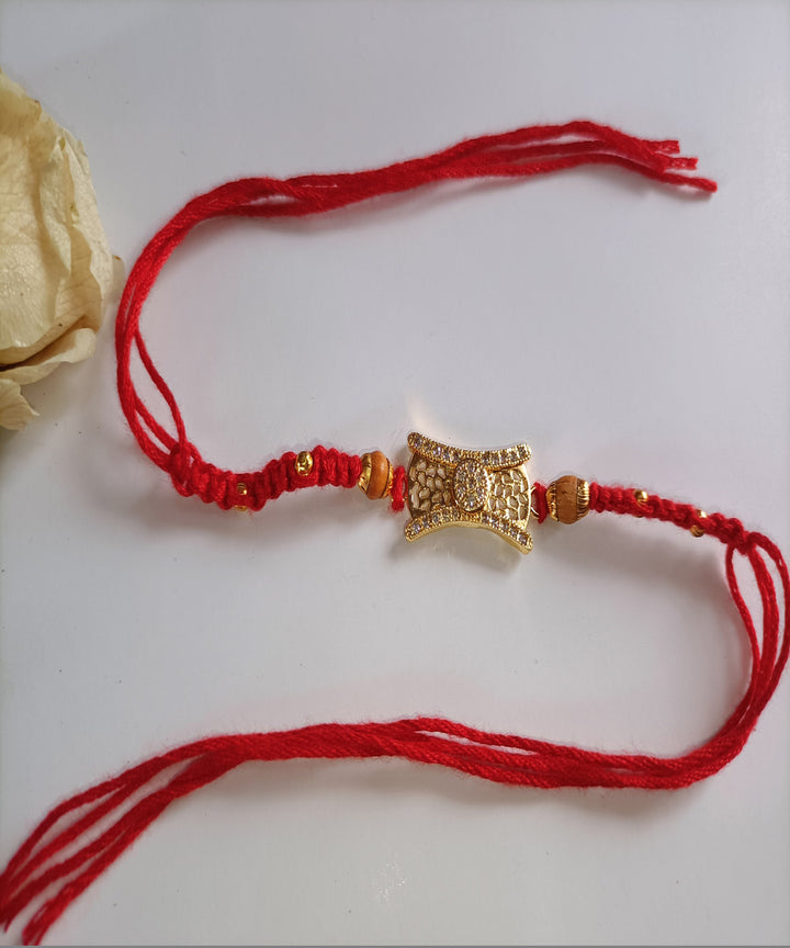 Woolen handmade metal unique porsonalized rakhi