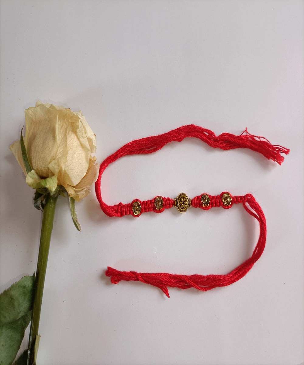 Handcrafted woolen metal unique porsonalized rakhi