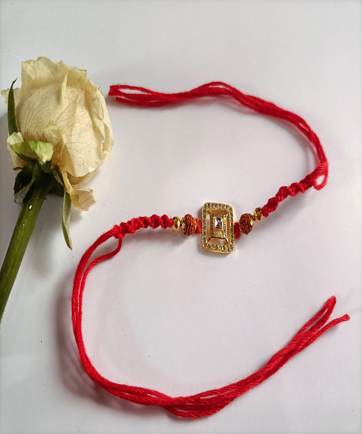 Handmade metal woolen unique porsonalized rakhi