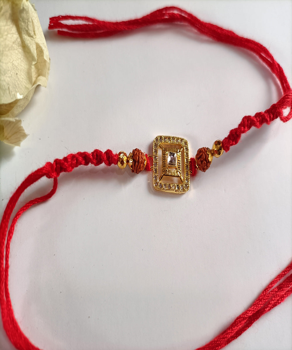 Handmade metal woolen unique porsonalized rakhi