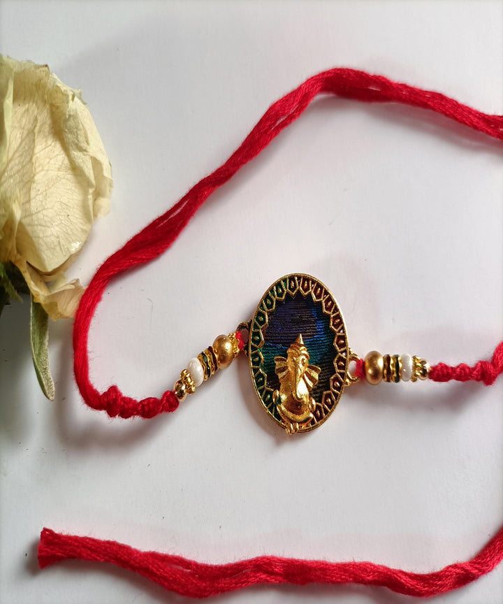 Handmade porsonalized rakhi woolen metal unique