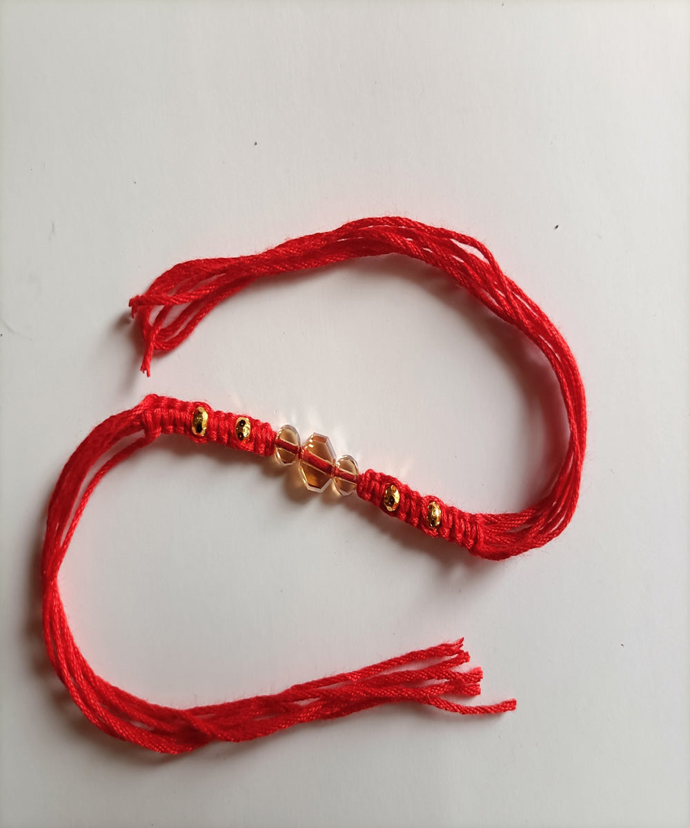 Handmade woolen metal porsonalized rakhi