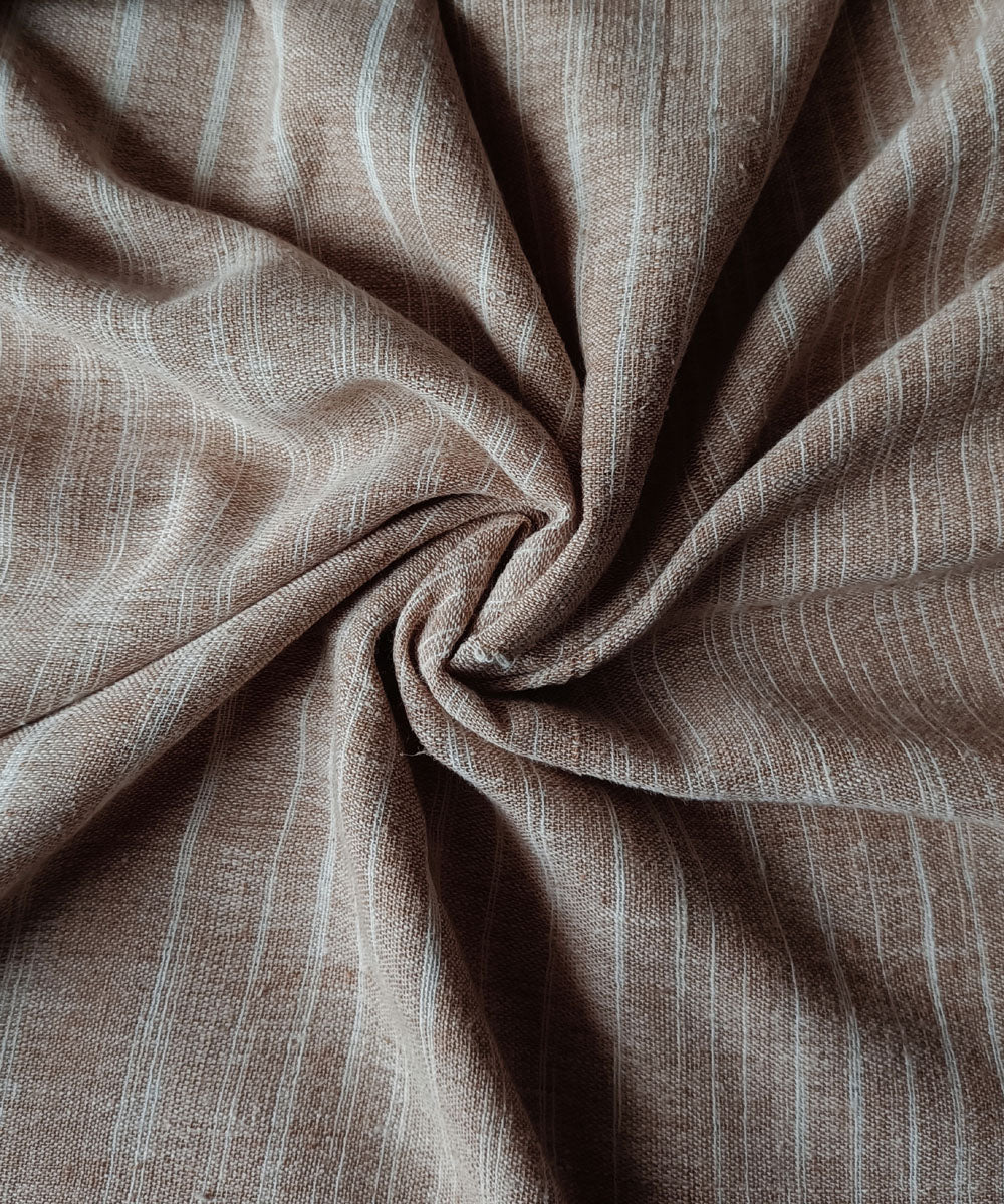 2.5m cream white handspun handwoven yarn dyed cotton kurta material