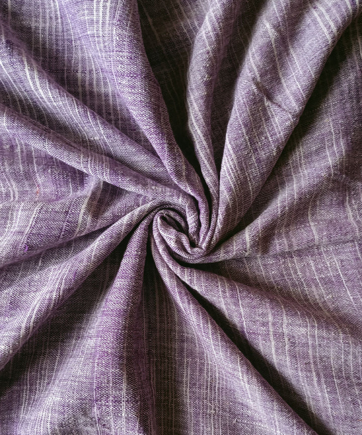 2.5m purple white handspun handwoven yarn dyed cotton kurta material