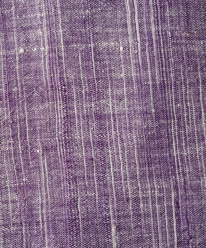 2.5m purple white handspun handwoven yarn dyed cotton kurta material