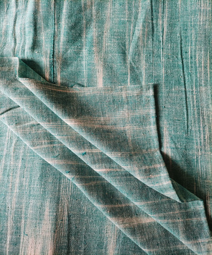 2.5m mint white handspun handwoven yarn dyed cotton kurta material